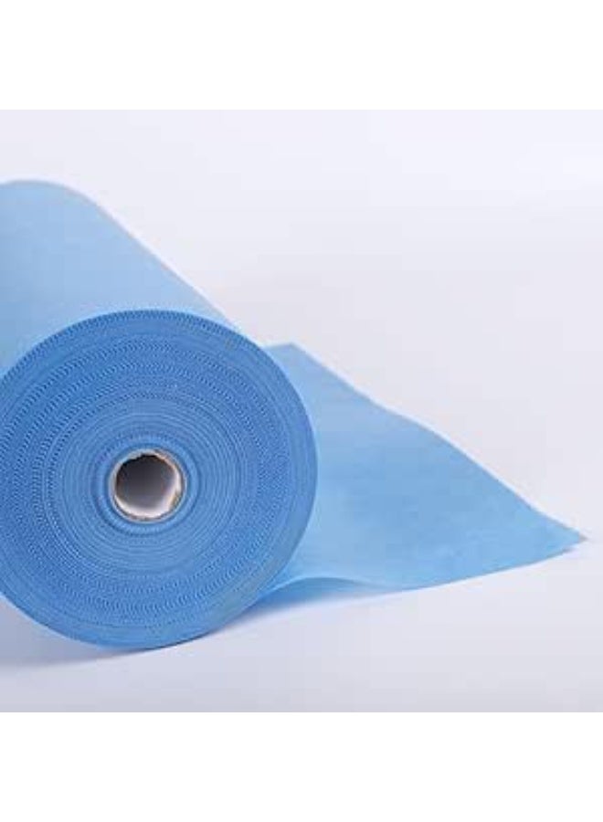 Disposable BLUE 30GSM Non-Woven Bed Sheet 80x180CM, Roll Spa Bed Waterproof Bed Cover, Massage Table Paper Roll for Massage, Spa, Tattoo and Exam Tables 50 sheets - Pack of 1 - Image 2